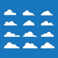 White Clouds Puffy vector