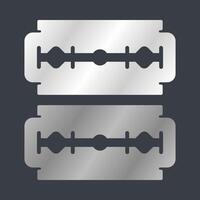 Classic Sharp Razor Blade. Shaving Razor Blade Element. Razor Blade Icon. vector