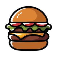 Tasty Burger Icon for Digital and Print Use vector