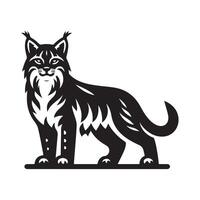 Lynxes Black Silhouette for Website Graphics vector
