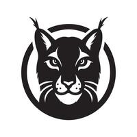 Lynxes Silhouette in Bold Black Design vector