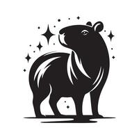 Versatile Capybara Silhouette for Artwork vector