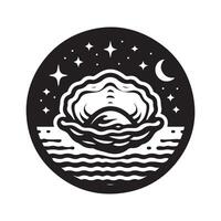 Oyster Silhouette for Website Graphics vector