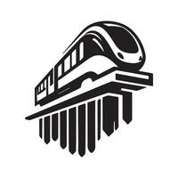 Monorail Silhouette for Map Icons vector