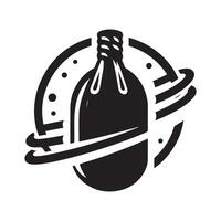 Punching Bag Silhouette for Fitness Iconography vector