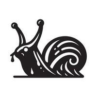 Customizable Slug Silhouette Illustration vector