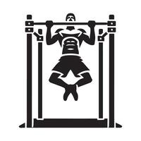Pull Up Bar Silhouette for Exercise Promotion vector