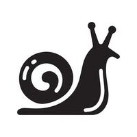 Slug Outline Silhouette for Projects vector