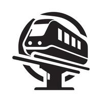 Monorail Silhouette for Signage Design vector