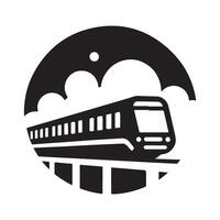 Iconic Monorail Silhouette for Web Use vector