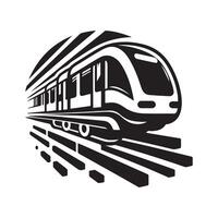 Monorail Silhouette for Urban Planning Graphics vector