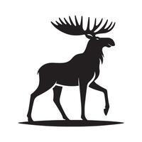 Stylish Female Moose Black Design for Web vector