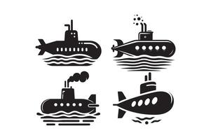 Submarine Silhouette for Print and Web Use vector