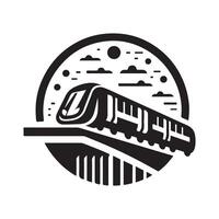 High Resolution Monorail Silhouette vector