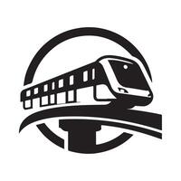 Monorail Silhouette for City Design Elements vector