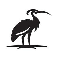 Unique Jabiru Silhouette for Web Elements vector