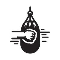 Punching Bag Silhouette for Social Media Graphics vector