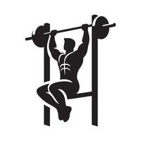 Pull Up Bar Silhouette for Business Branding vector