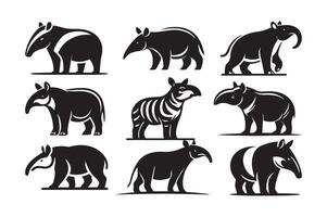 Tapir Silhouette for Print and Digital Projects vector