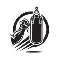 Unique Punching Bag Silhouette for Graphics vector