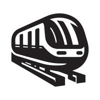 Monorail Silhouette for Infrastructure Graphics vector