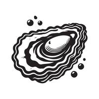 Oyster Silhouette for Visual Design vector