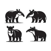 Tapir Silhouette for Creative Work vector
