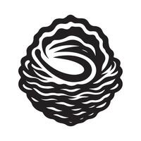 Clean and Simple Oyster Silhouette vector