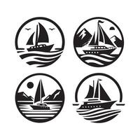 Yacht Silhouette for Event Marketing vector