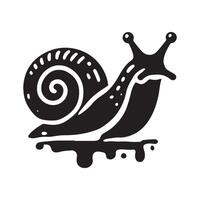 Elegant Slug Silhouette Art for Branding vector