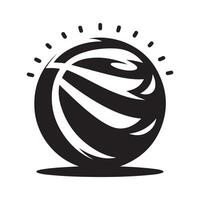 Stability Ball Silhouette for Fitness Graphics vector