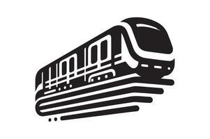 Monorail Silhouette for Digital Branding vector