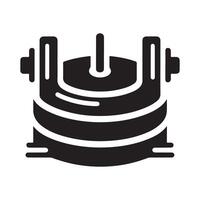 Unique Push Up Bars Silhouette for Graphics vector