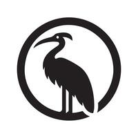 Abstract Jabiru Bird Silhouette for Art Prints vector