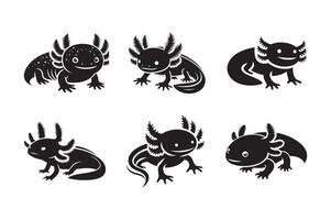 Versatile Axolotl Silhouette for Logos and Branding vector