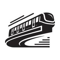 Abstract Monorail Silhouette for Digital Art vector