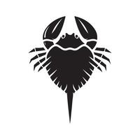 Horseshoe Crab Silhouette for Print and Digital Projects vector
