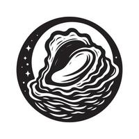Elegant Oyster Silhouette for Digital Use vector