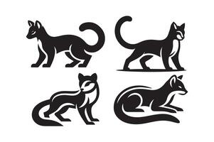 Artistic Fossa Silhouette for Logos vector