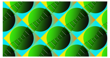 Geometric Abstract Pattern With Green Circles and Gradient Background png