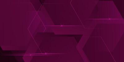 Abstract 3D background with dark background and purple color shapes. Hexagonal overlapping pattern. Eps10 vector