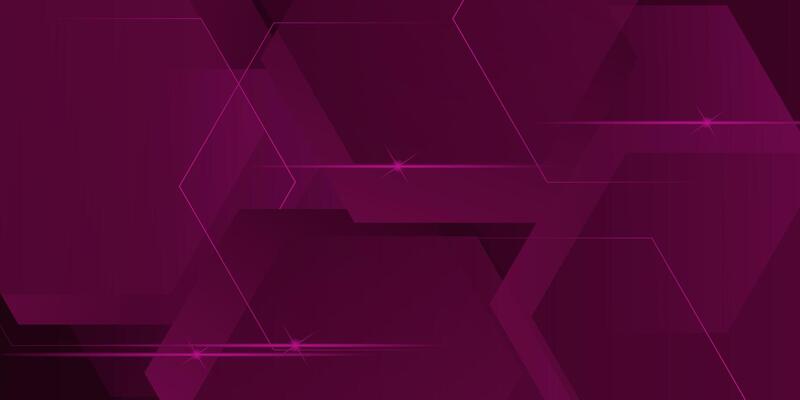 Abstract 3D background with dark background and purple color shapes. Hexagonal overlapping pattern. Eps10