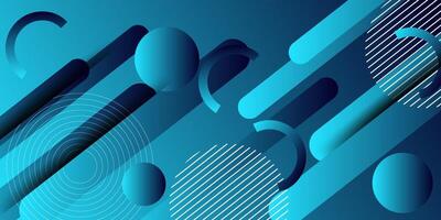 Abstract blue geometric background. Bright color gradient. Dynamic and colorful banner concept. Eps10 vector
