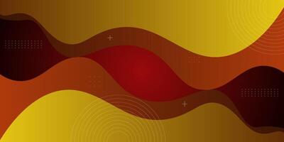 Colorful solid orange and red geometric business banner design. Creative banner design with wave shape as template. Simple and modern banner. Eps10 vector