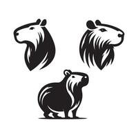 Trendy Capybara Silhouette for Modern Designs vector