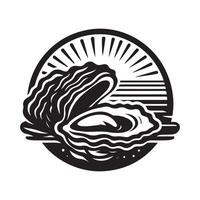 Abstract Oyster Shell Silhouette for Design vector
