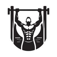 Pull Up Bar Silhouette for Digital Art vector