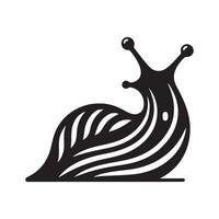 High-Resolution Slug Silhouette Graphic vector