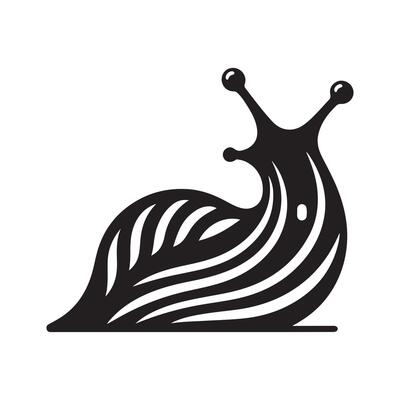 High-Resolution Slug Silhouette Graphic