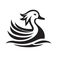White Faced Whistling Duck Silhouette for Creative Use vector